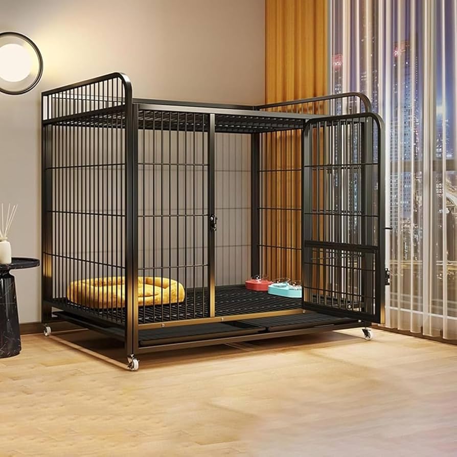 Amazon.co.jp: 犬 ゲージ 大型犬 ゲージ ペットケージ 屋根付き